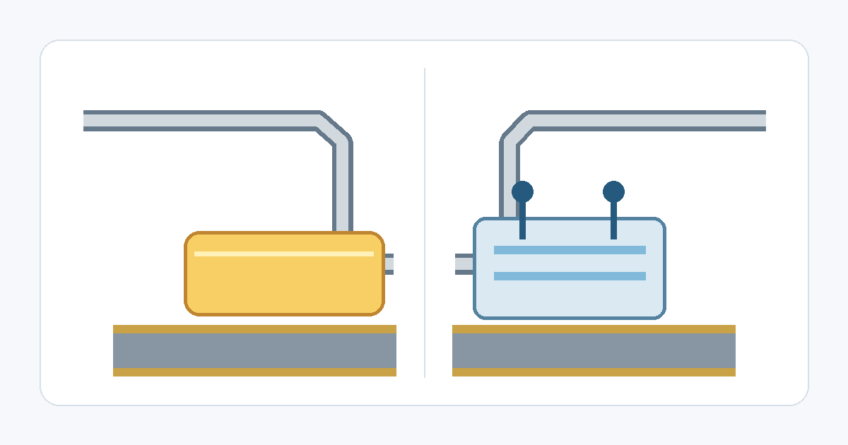 Two steel strips receive zinc through a molten bath and an electrolytic cell, with both coated faces shown.